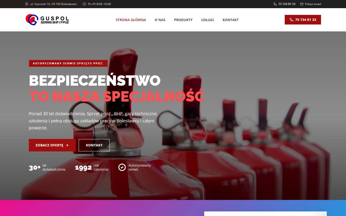 Strona internetowa guspol.pl — realizacja LENDO