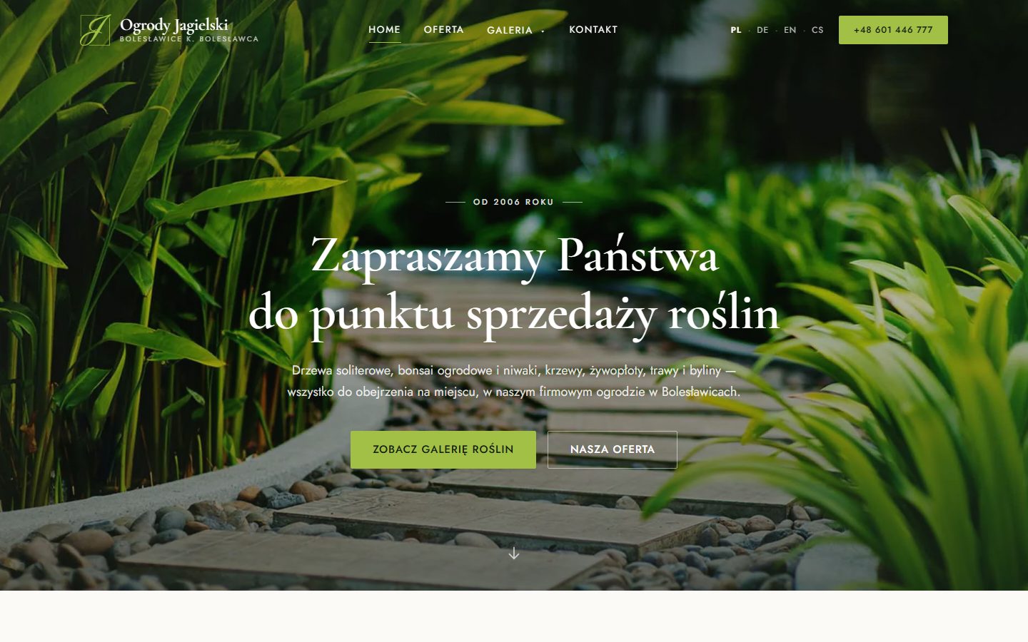 ogrodyjagielski.pl website — built by LENDO